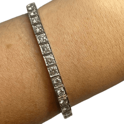 Bracelet Ligne en or blanc et diamants - Castafiore