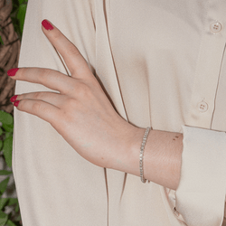 Bracelet Ligne en or blanc et diamants - Castafiore