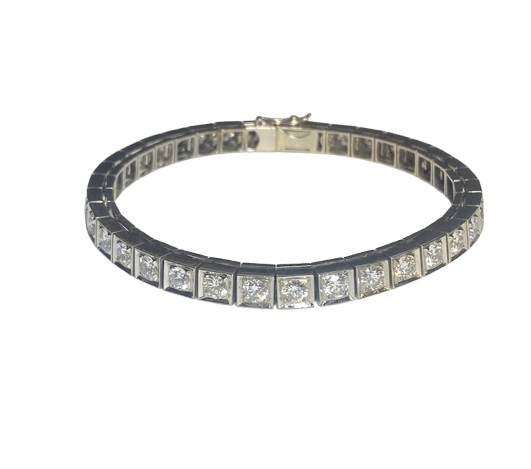 Bracelet Ligne en or blanc et diamants - Castafiore