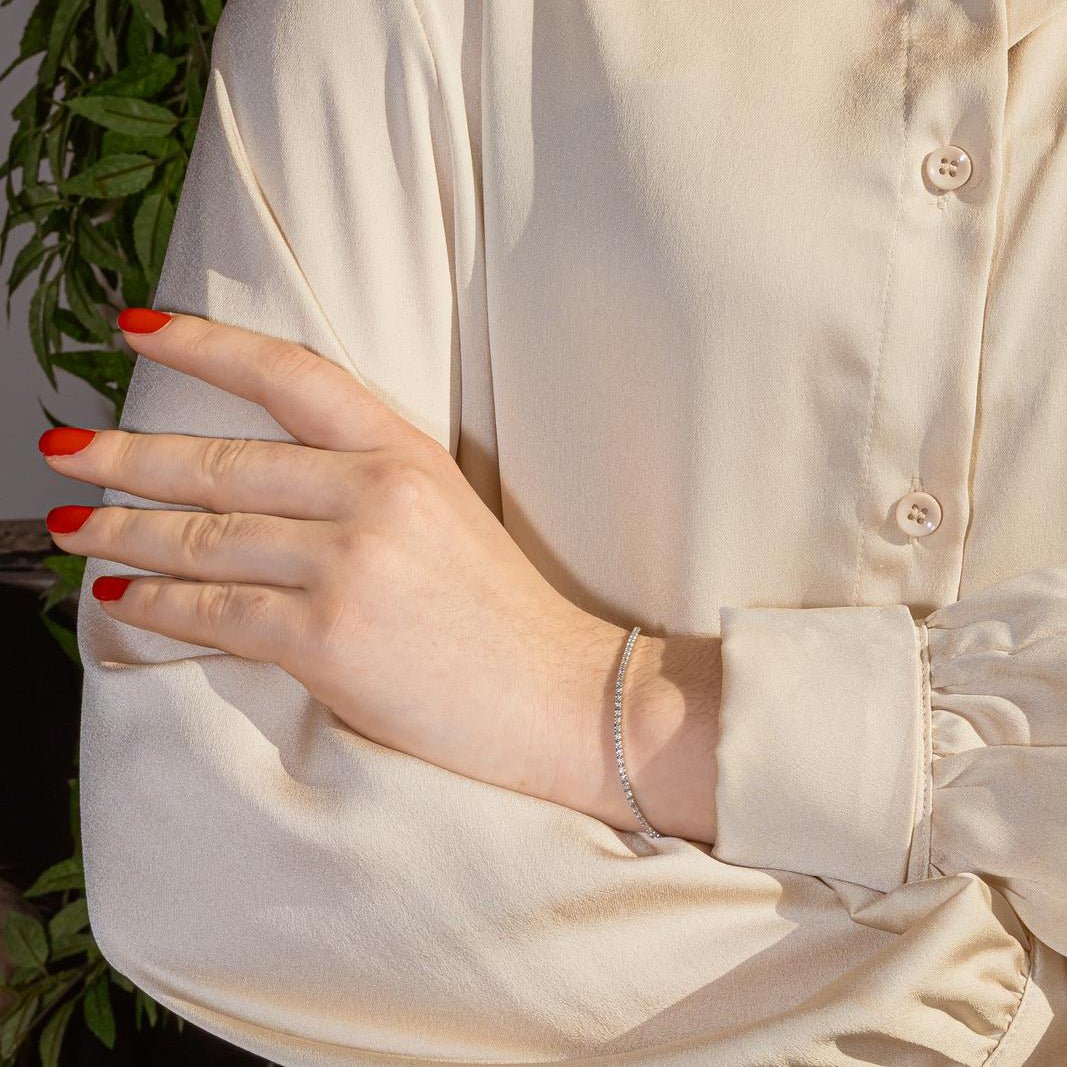 Bracelet Ligne en or blanc et diamants - Castafiore