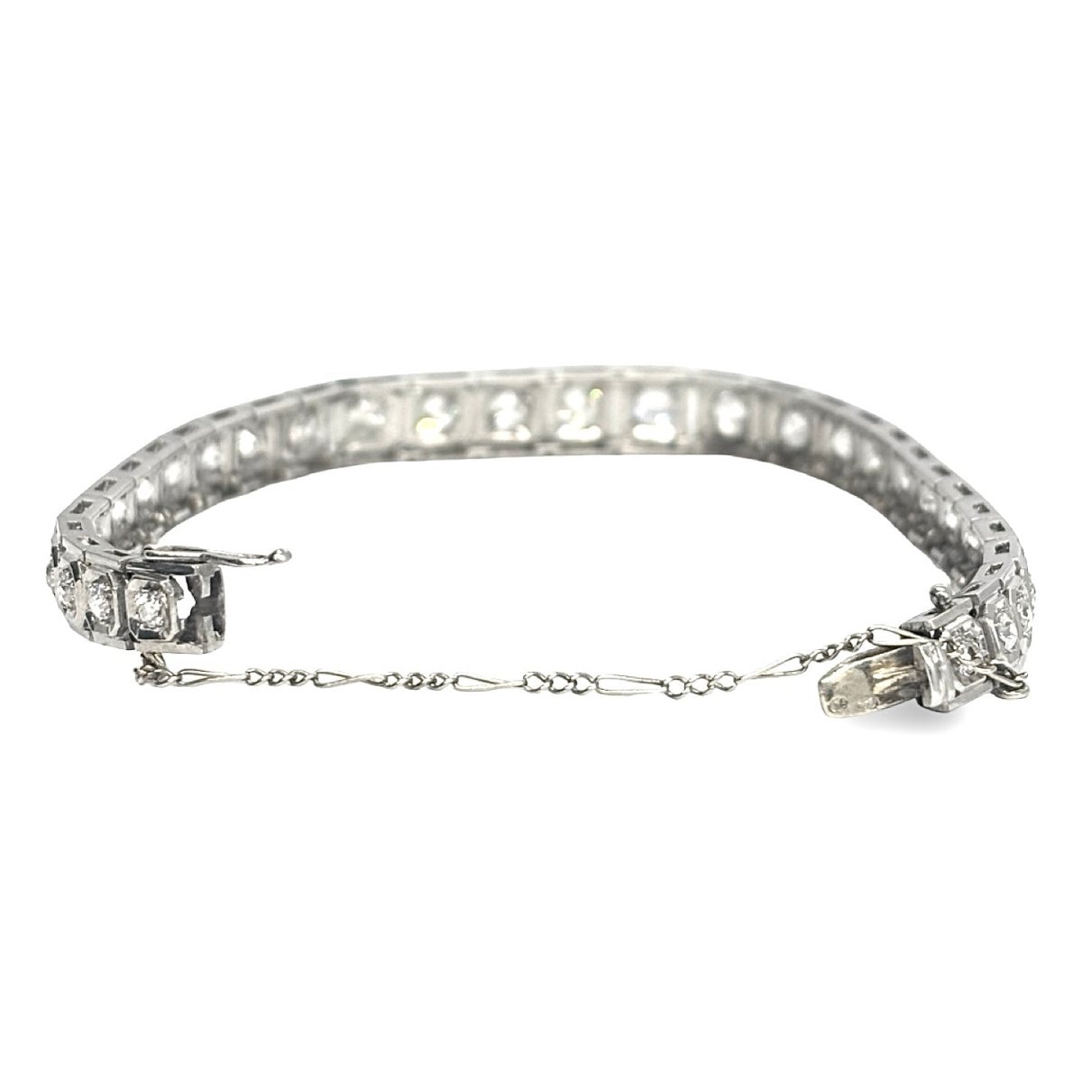 Bracelet Ligne en or blanc et diamants - Castafiore