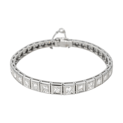 Bracelet Ligne en or blanc et diamants - Castafiore