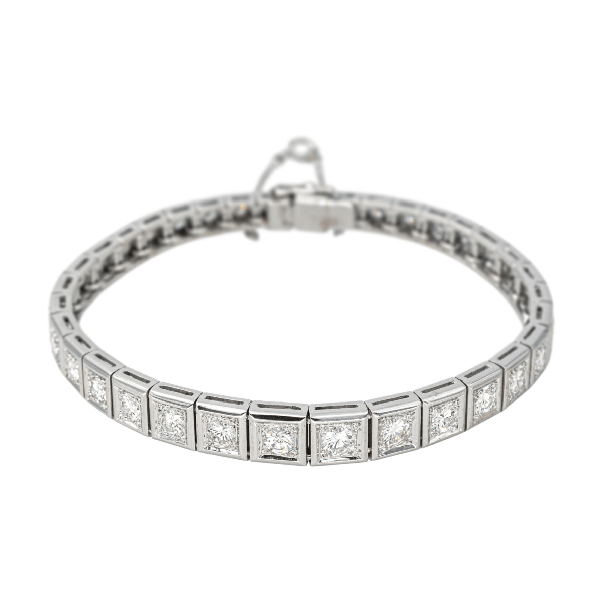 Bracelet Ligne en or blanc et diamants - Castafiore