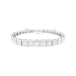 Bracelet Ligne en or blanc et diamants - Castafiore