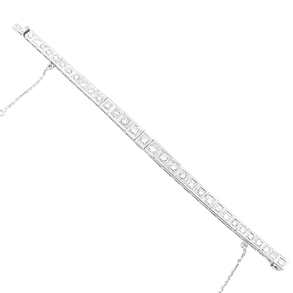 Bracelet Ligne en or blanc et diamants - Castafiore