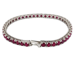 Bracelet Ligne en or blanc et rubis - Castafiore