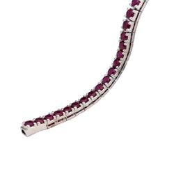 Bracelet Ligne en or blanc et rubis - Castafiore