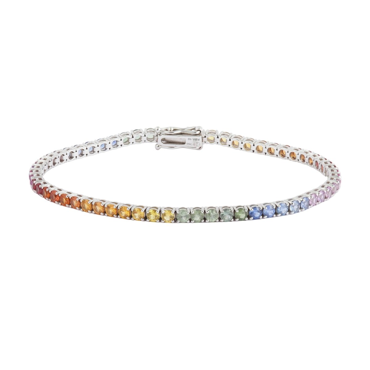 Bracelet Ligne en or blanc et saphirs - Castafiore