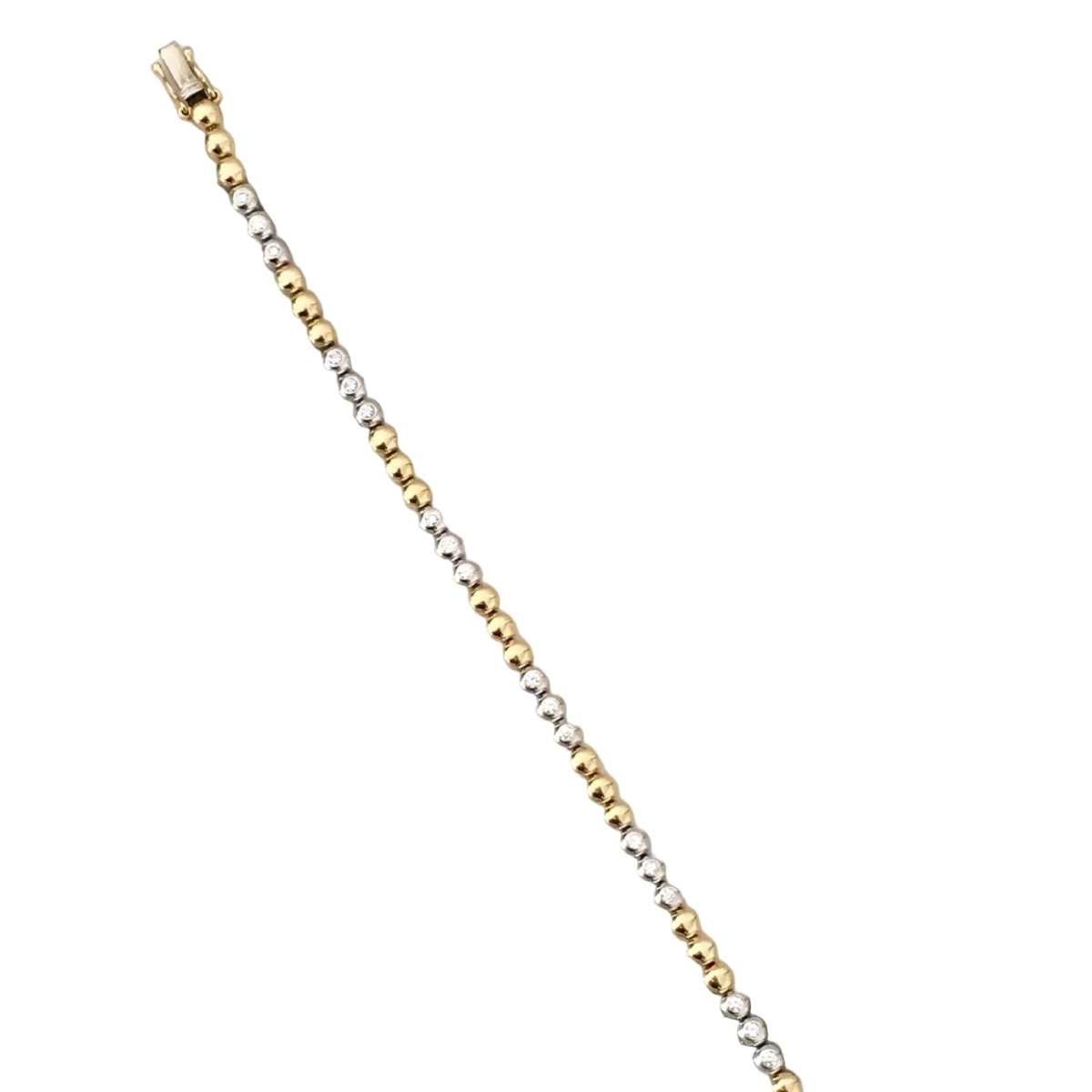 Bracelet Ligne en or blanc, or jaune et diamants - Castafiore