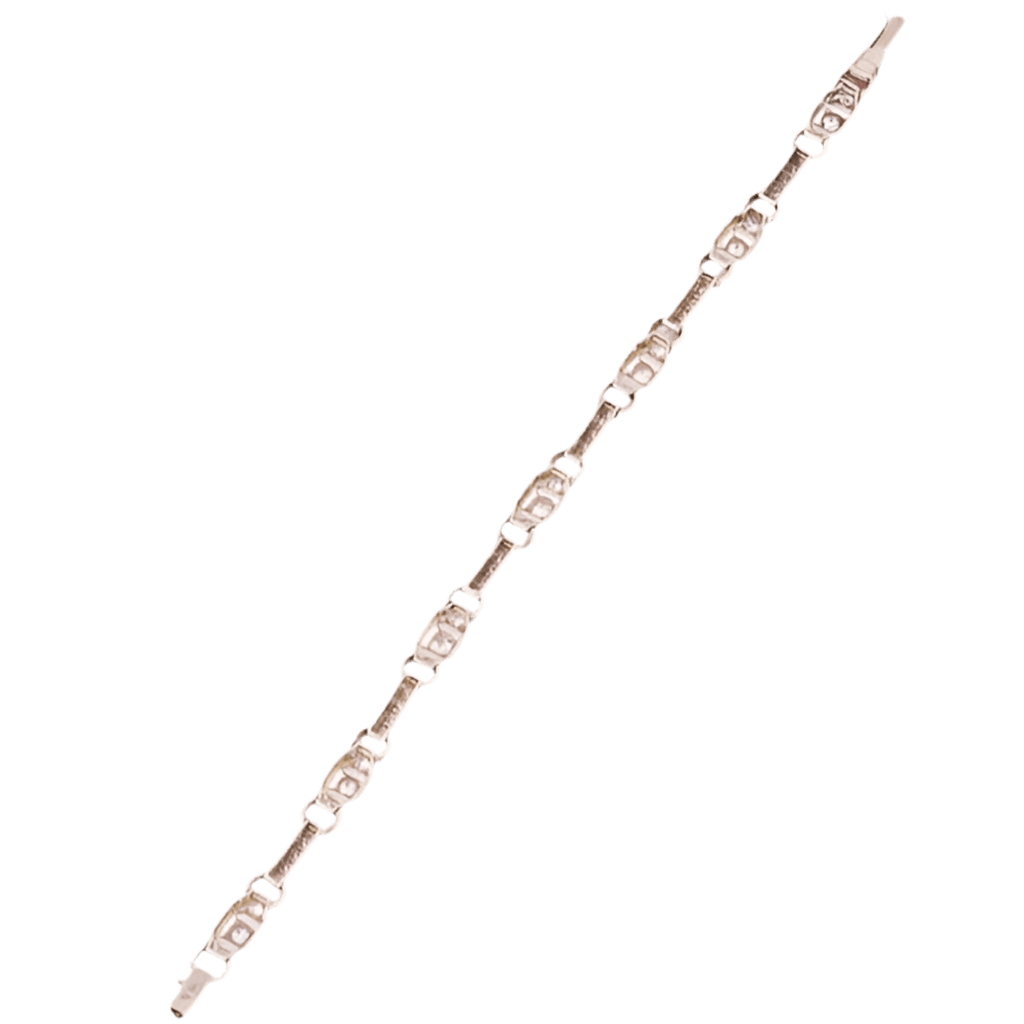 Bracelet Ligne en or blanc, platine et diamants - Castafiore