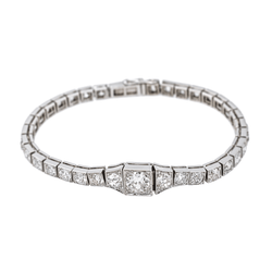Bracelet Ligne en or blanc, platine et diamants - Castafiore