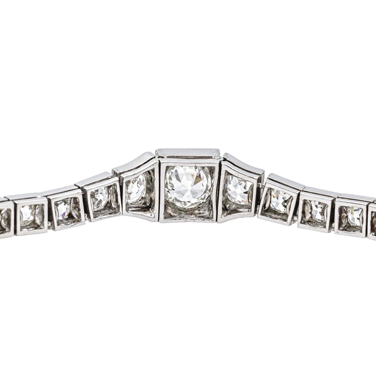 Bracelet Ligne en or blanc, platine et diamants - Castafiore