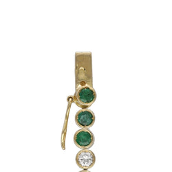 Bracelet Ligne en or jaune, émeraudes et diamants - Castafiore