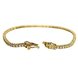 Bracelet Ligne en or jaune et diamants - Castafiore