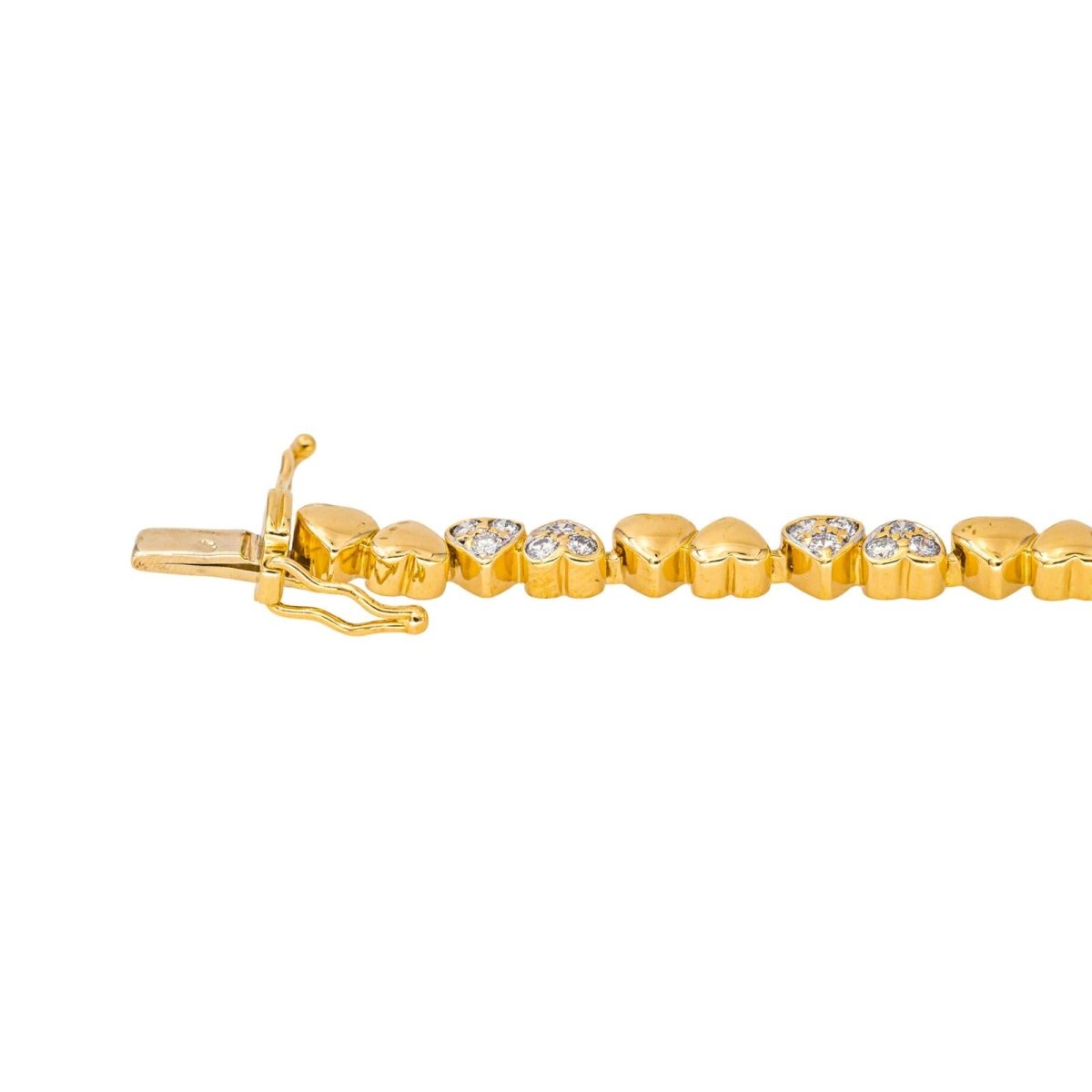Bracelet Ligne en or jaune et diamants - Castafiore