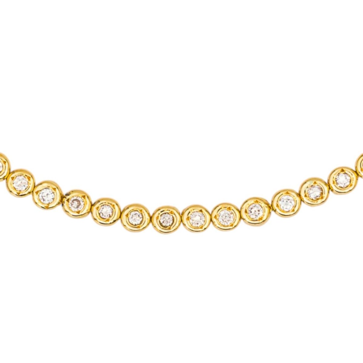 Bracelet Ligne en or jaune et diamants - Castafiore