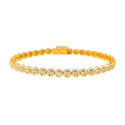 Bracelet Ligne en or jaune et diamants - Castafiore