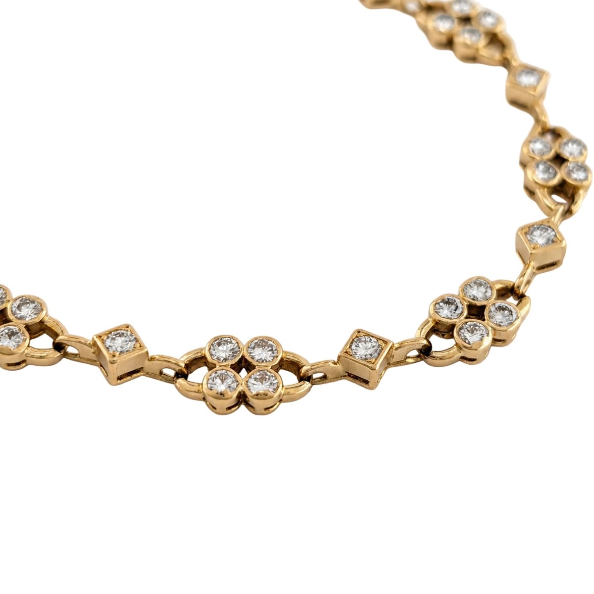 Bracelet Ligne en or jaune et diamants - Castafiore
