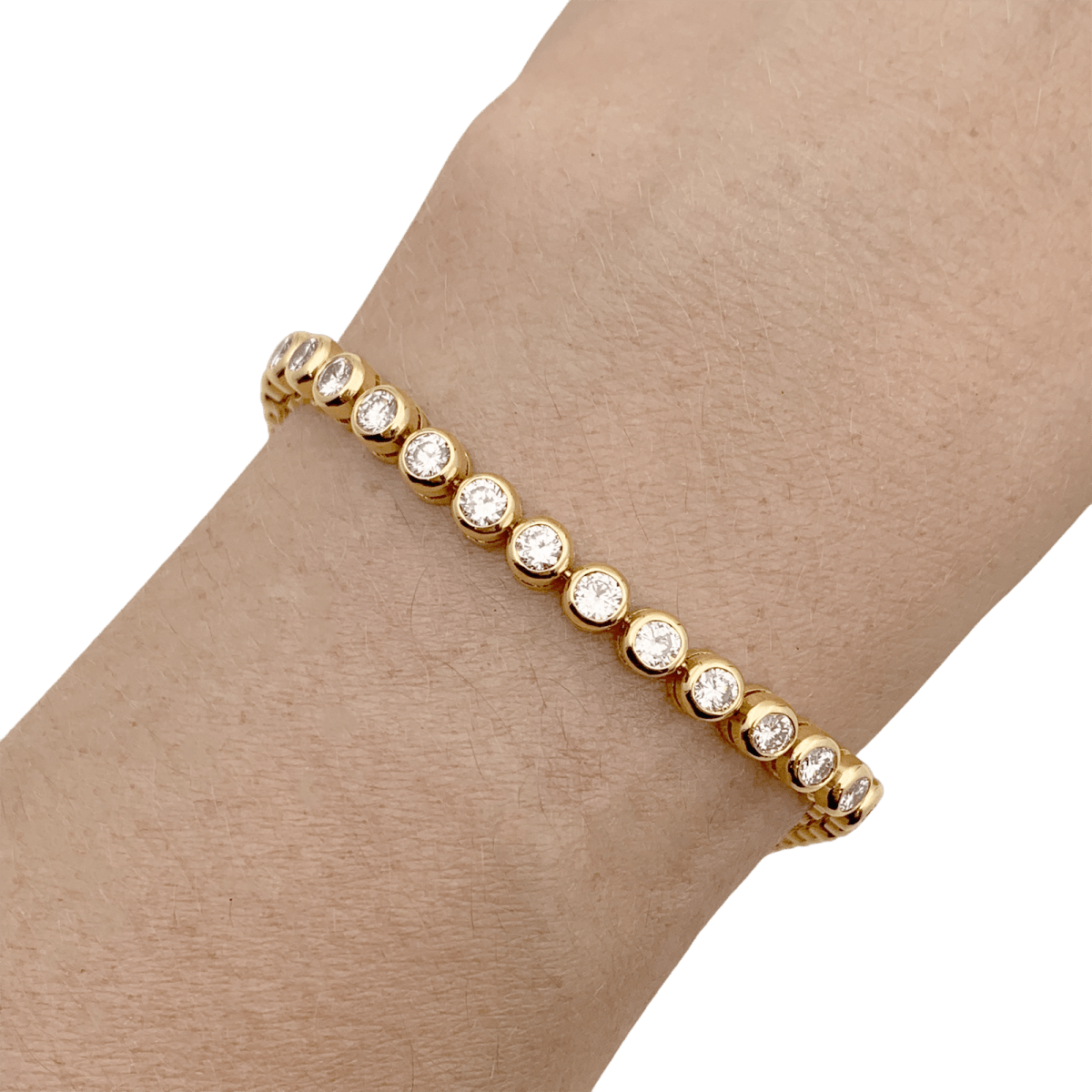 Bracelet Ligne en or jaune et diamants - Castafiore