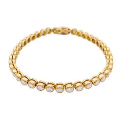 Bracelet Ligne en or jaune et diamants - Castafiore