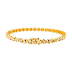 Bracelet Ligne en or jaune et diamants - Castafiore