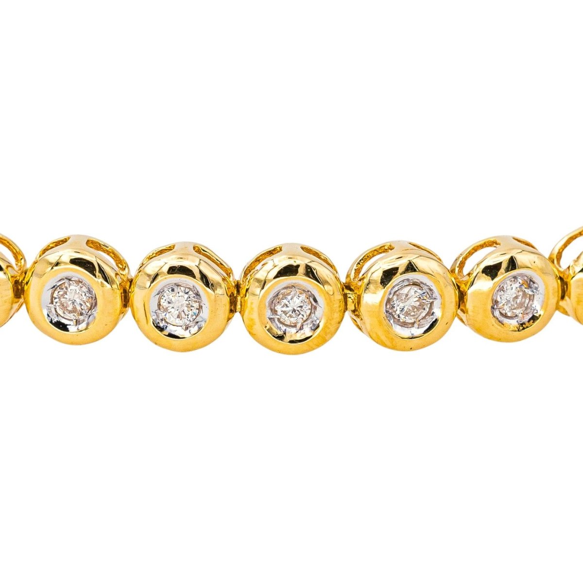 Bracelet Ligne en or jaune et diamants - Castafiore