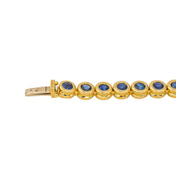 Bracelet Ligne en or jaune et saphirs - Castafiore