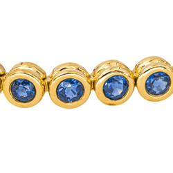 Bracelet Ligne en or jaune et saphirs - Castafiore