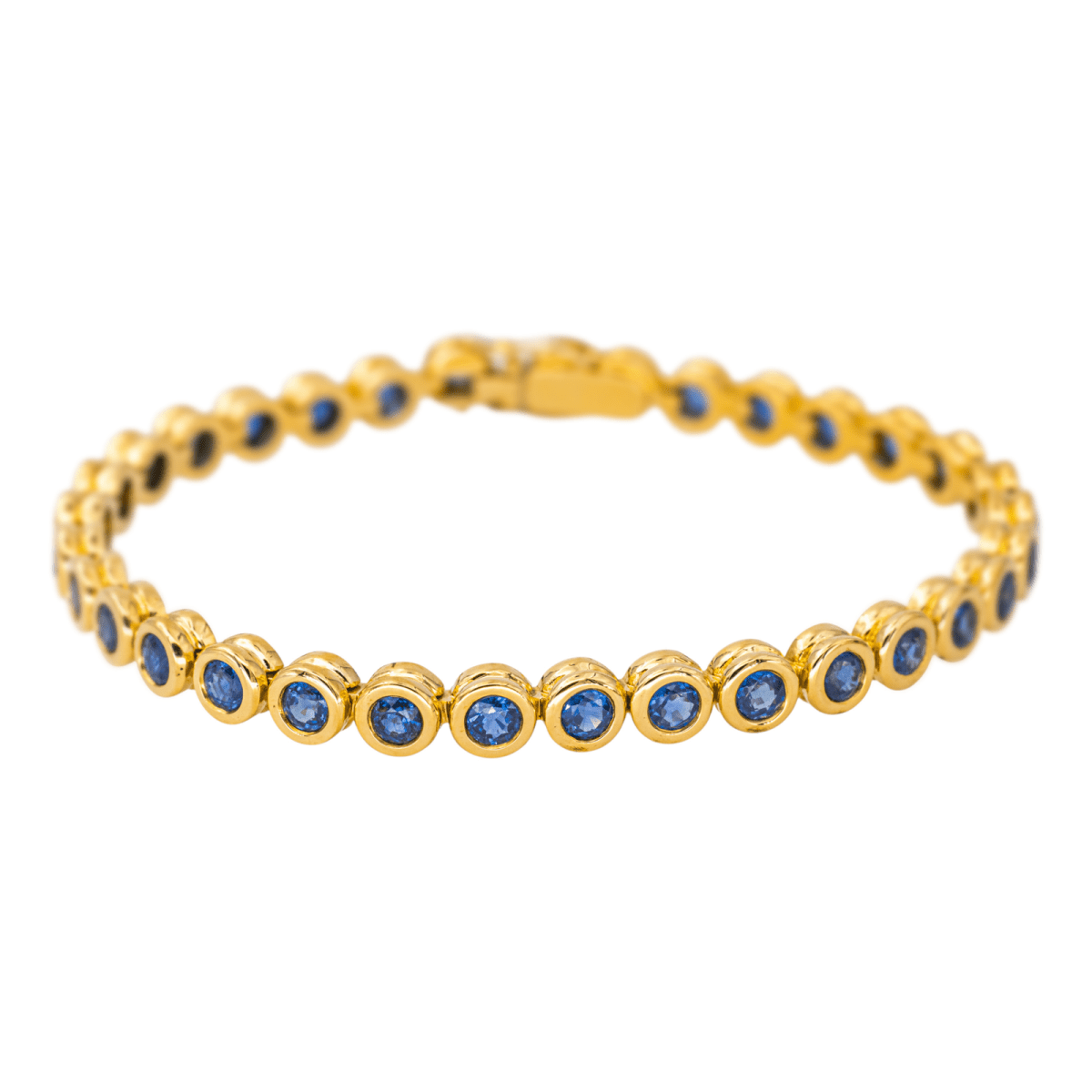 Bracelet Ligne en or jaune et saphirs - Castafiore