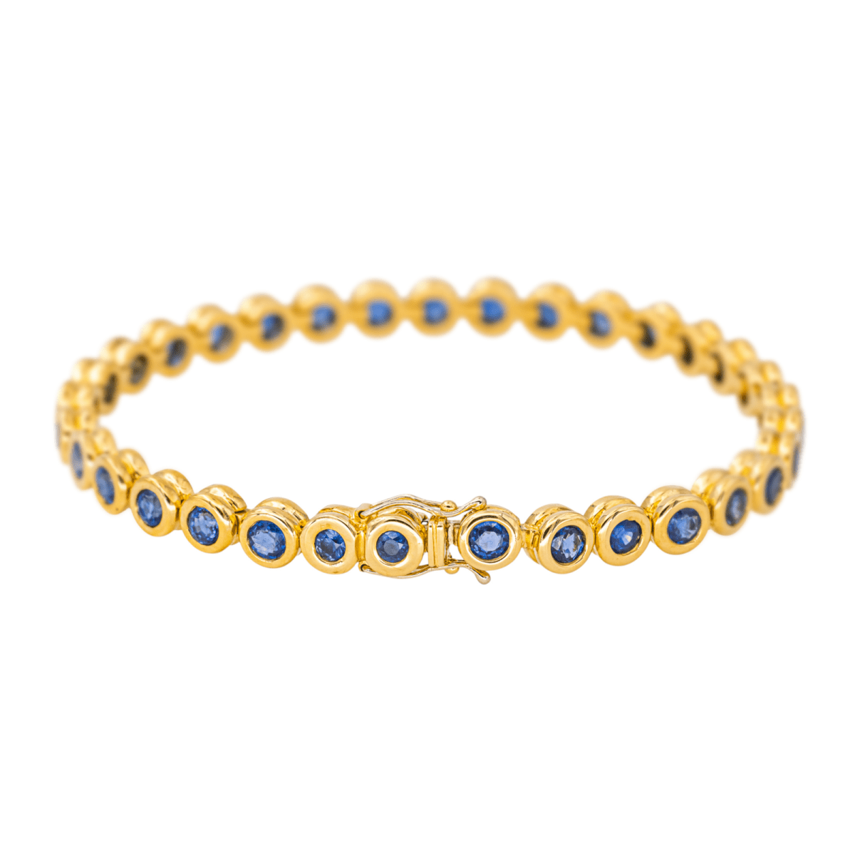 Bracelet Ligne en or jaune et saphirs - Castafiore