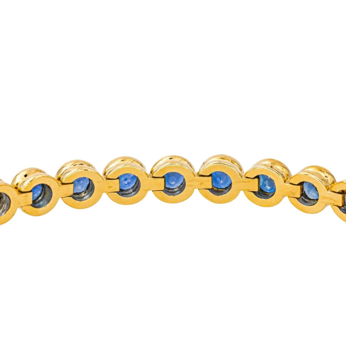 Bracelet Ligne en or jaune et saphirs - Castafiore