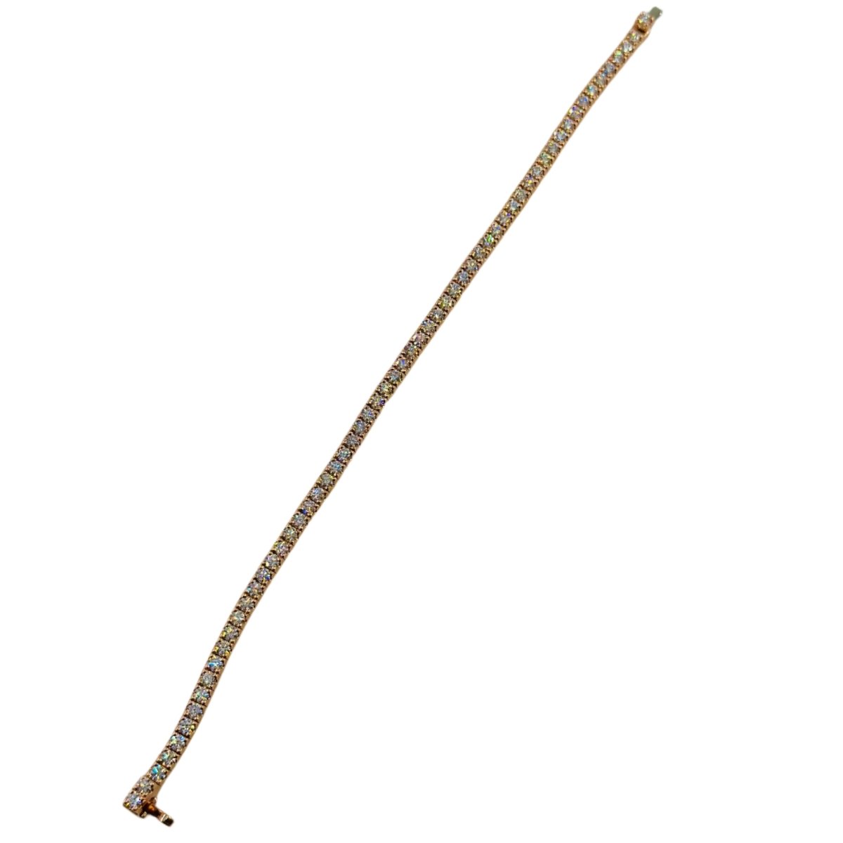 Bracelet Ligne en or rose et diamants