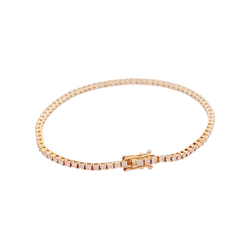 Bracelet Ligne en or rose et diamants - Castafiore