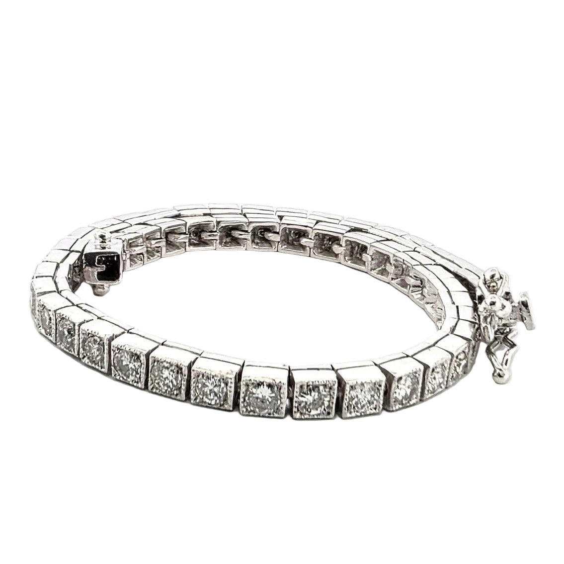 Bracelet Ligne en platine et diamants - Castafiore
