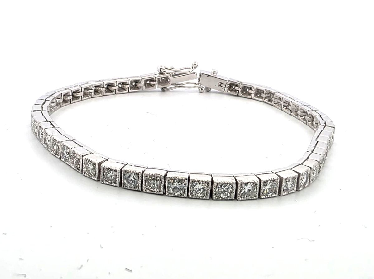 Bracelet Ligne en platine et diamants - Castafiore