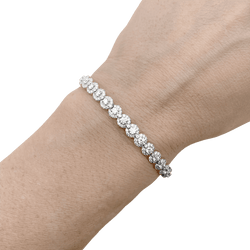 Bracelet Ligne MESSIKA "Joy Diamond Halo" en or blanc et diamants - Castafiore