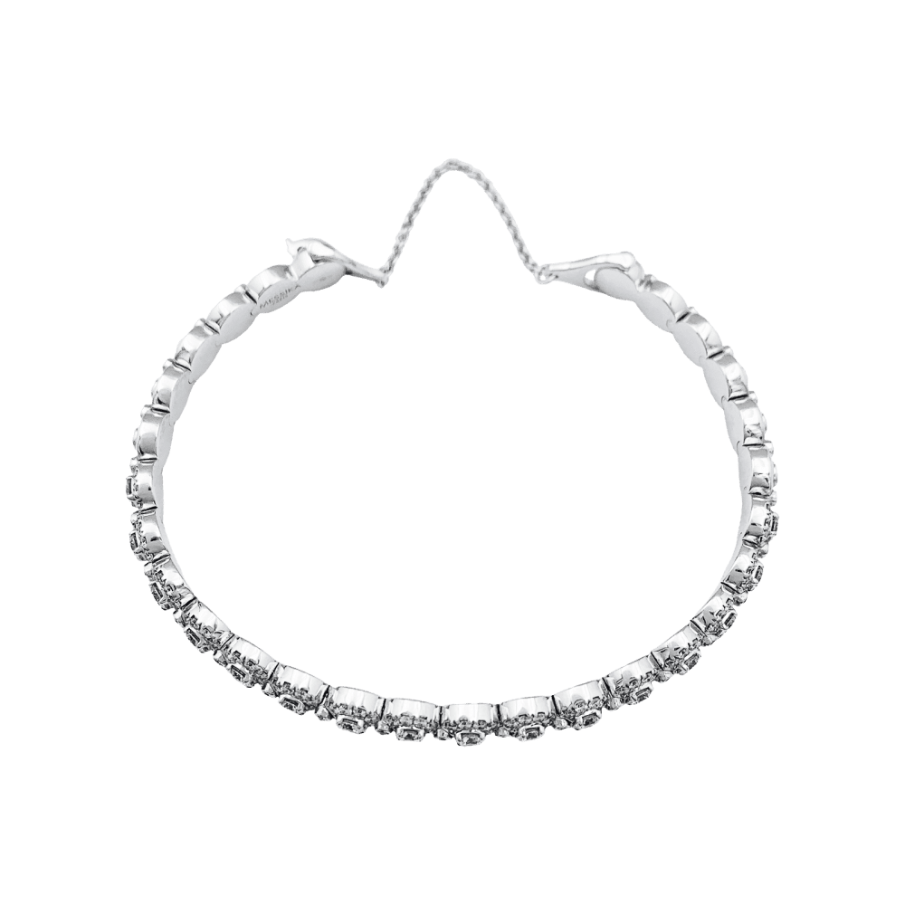 Bracelet Ligne MESSIKA "Joy Diamond Halo" en or blanc et diamants - Castafiore