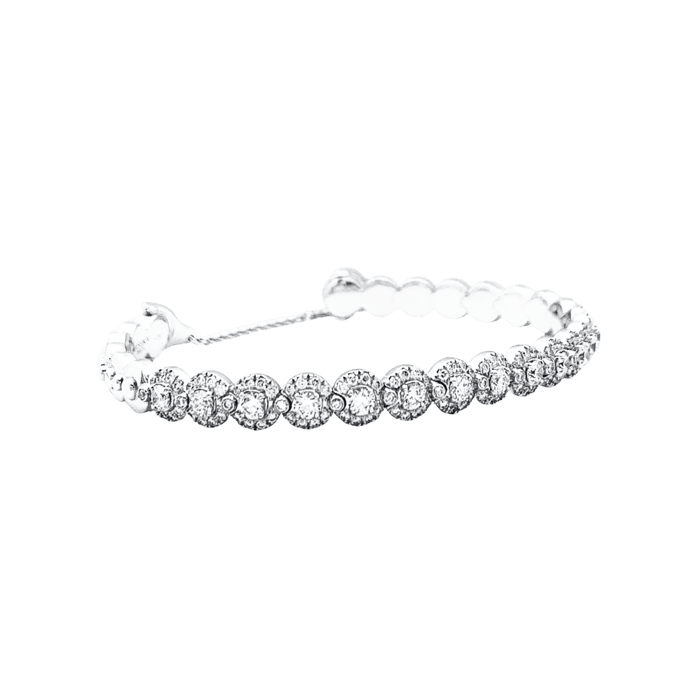 Bracelet Ligne MESSIKA "Joy Diamond Halo" en or blanc et diamants - Castafiore