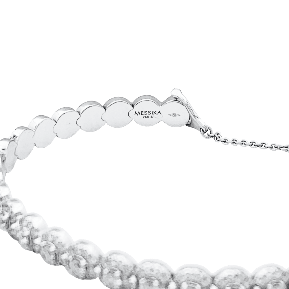 Bracelet Ligne MESSIKA "Joy Diamond Halo" en or blanc et diamants - Castafiore