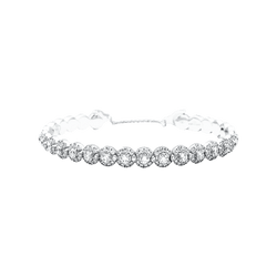 Bracelet Ligne MESSIKA "Joy Diamond Halo" en or blanc et diamants - Castafiore