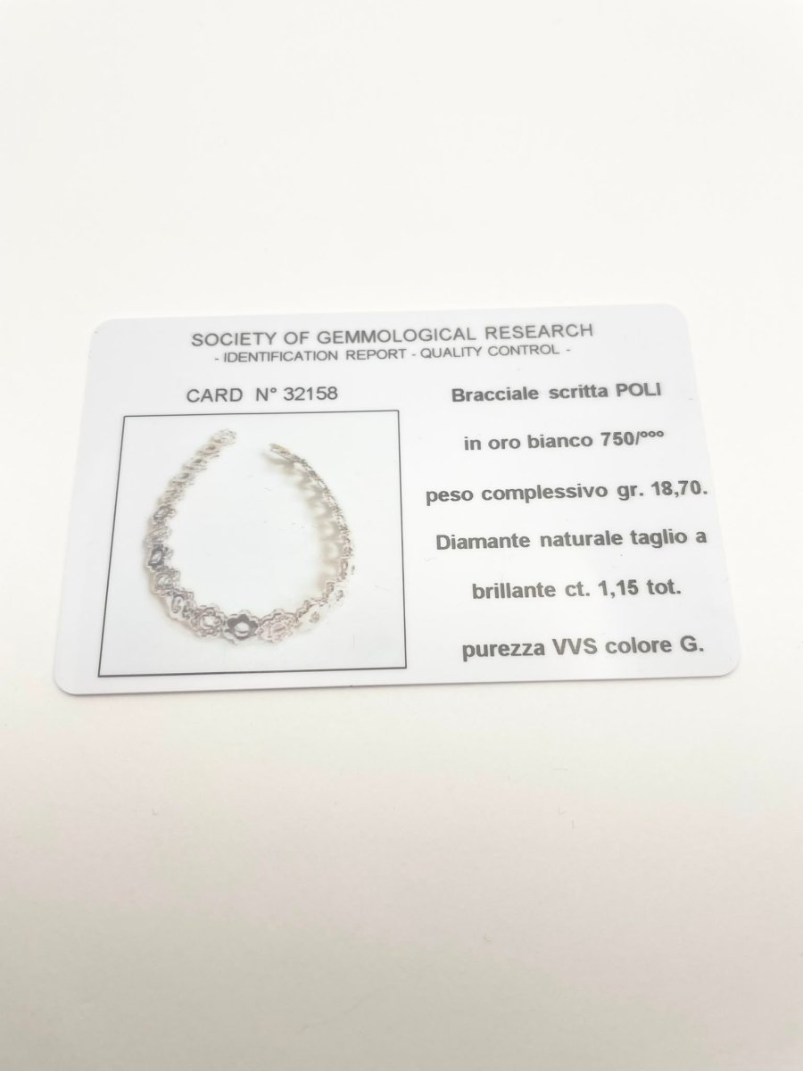 Bracelet Ligne POLI en or blanc et diamants - Castafiore