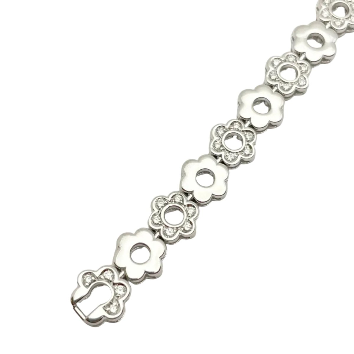 Bracelet Ligne POLI en or blanc et diamants - Castafiore
