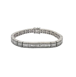 Bracelet Ligne ROCCA en or blanc et diamants - Castafiore