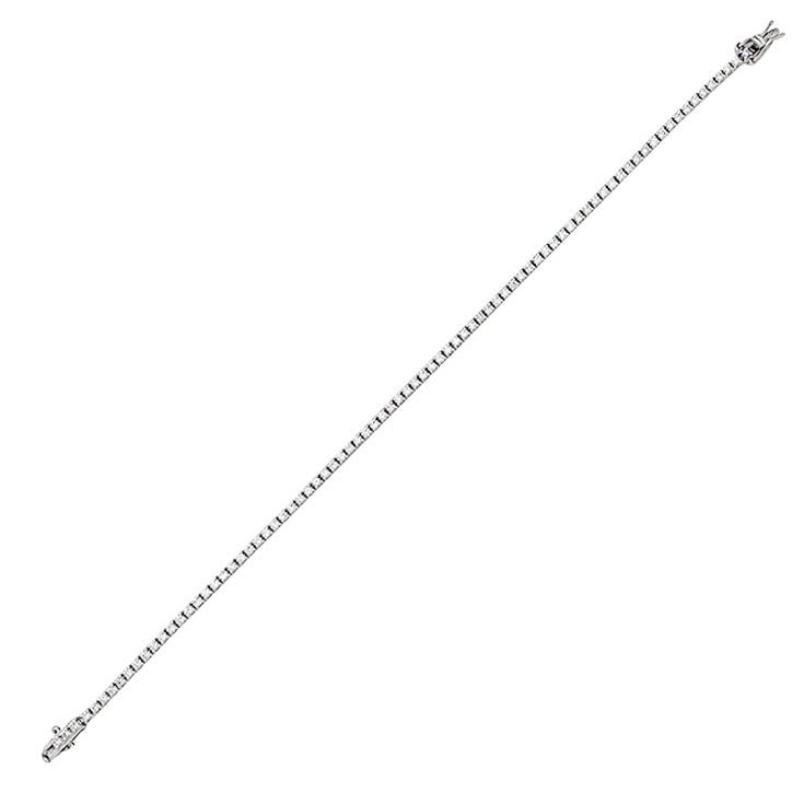 Bracelet Ligne tennis en or blanc diamants. - Castafiore