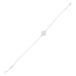 Bracelet Ligne VAN CLEEF & ARPELS "Sweet Alhambra" en or blanc et diamants - Castafiore