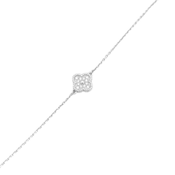 Bracelet Ligne VAN CLEEF & ARPELS "Sweet Alhambra" en or blanc et diamants - Castafiore