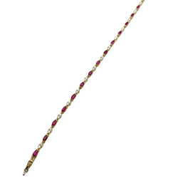 Bracelet Ligne VILLA en or jaune, rubis et diamants - Castafiore
