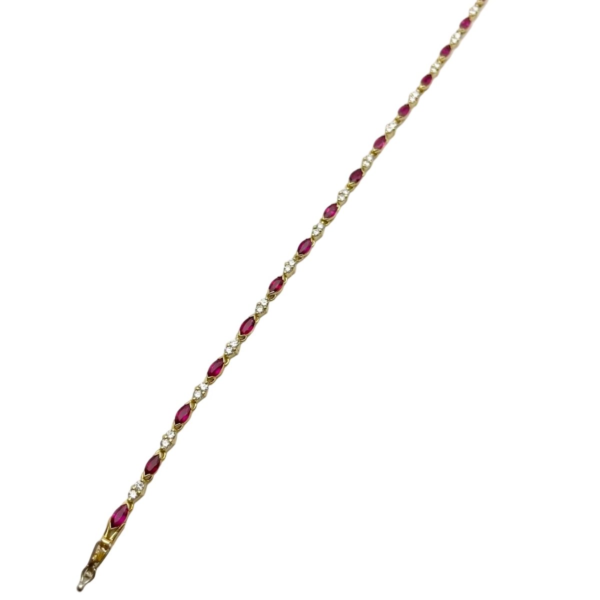 Bracelet Ligne VILLA en or jaune, rubis et diamants - Castafiore