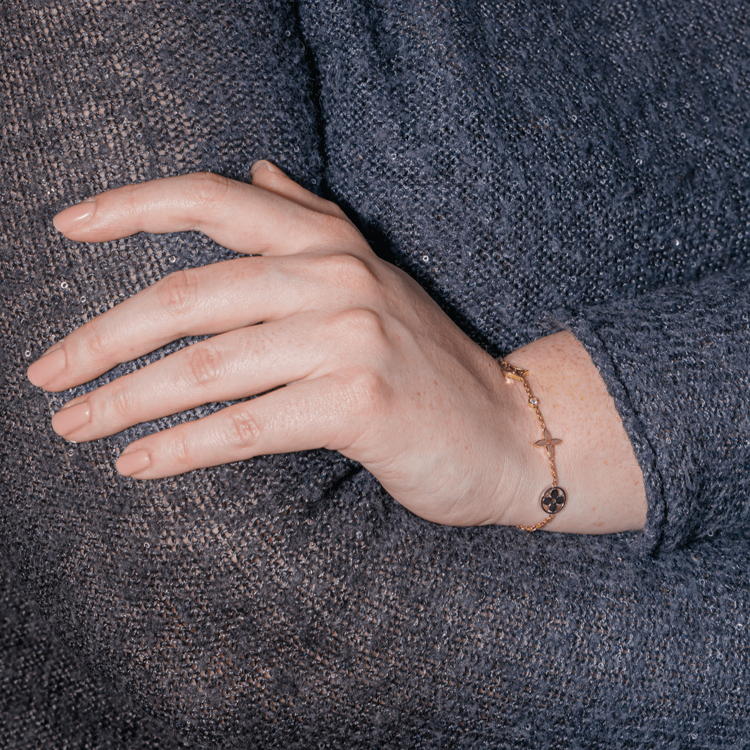 Bracelet LOUIS VUITTON "Blossom" en or jaune, or blanc, or rose et diamants - Castafiore