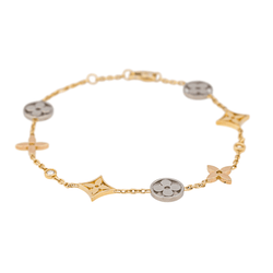 Bracelet LOUIS VUITTON "Blossom" en or jaune, or blanc, or rose et diamants - Castafiore
